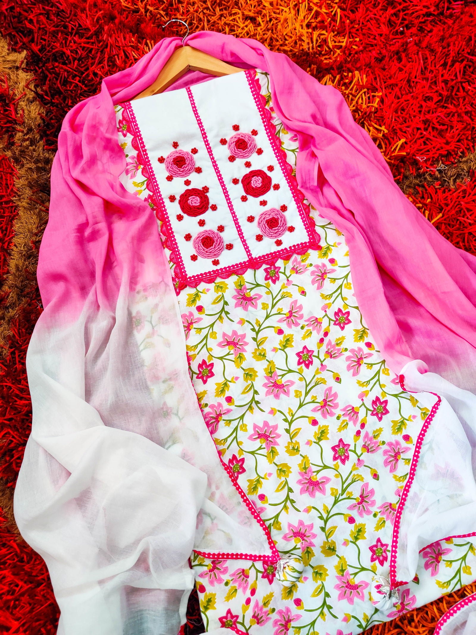 Unstitched kurta material online shopping on sale