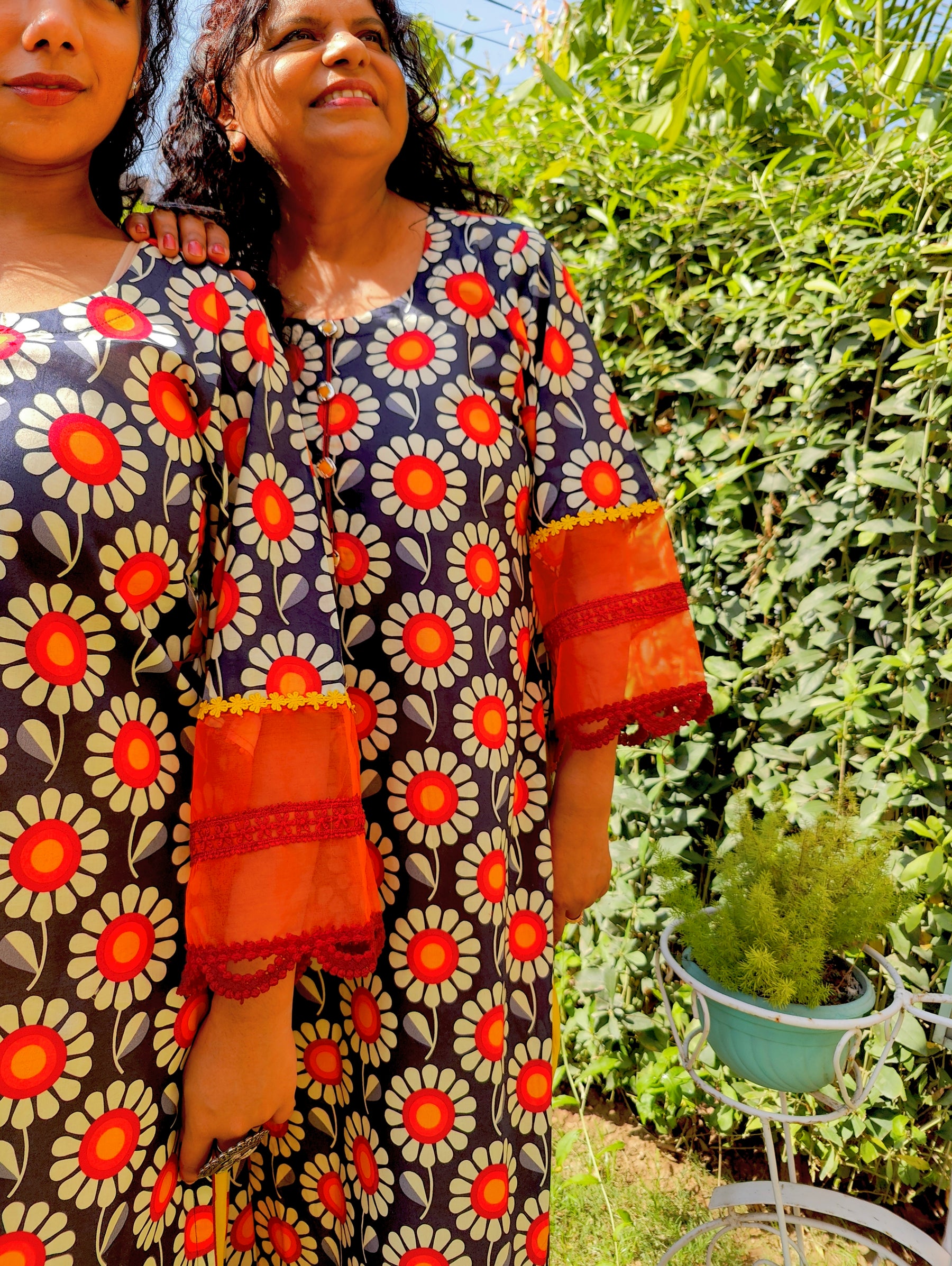 Blue Digital Printed Cotton stitched Co-Ord Set