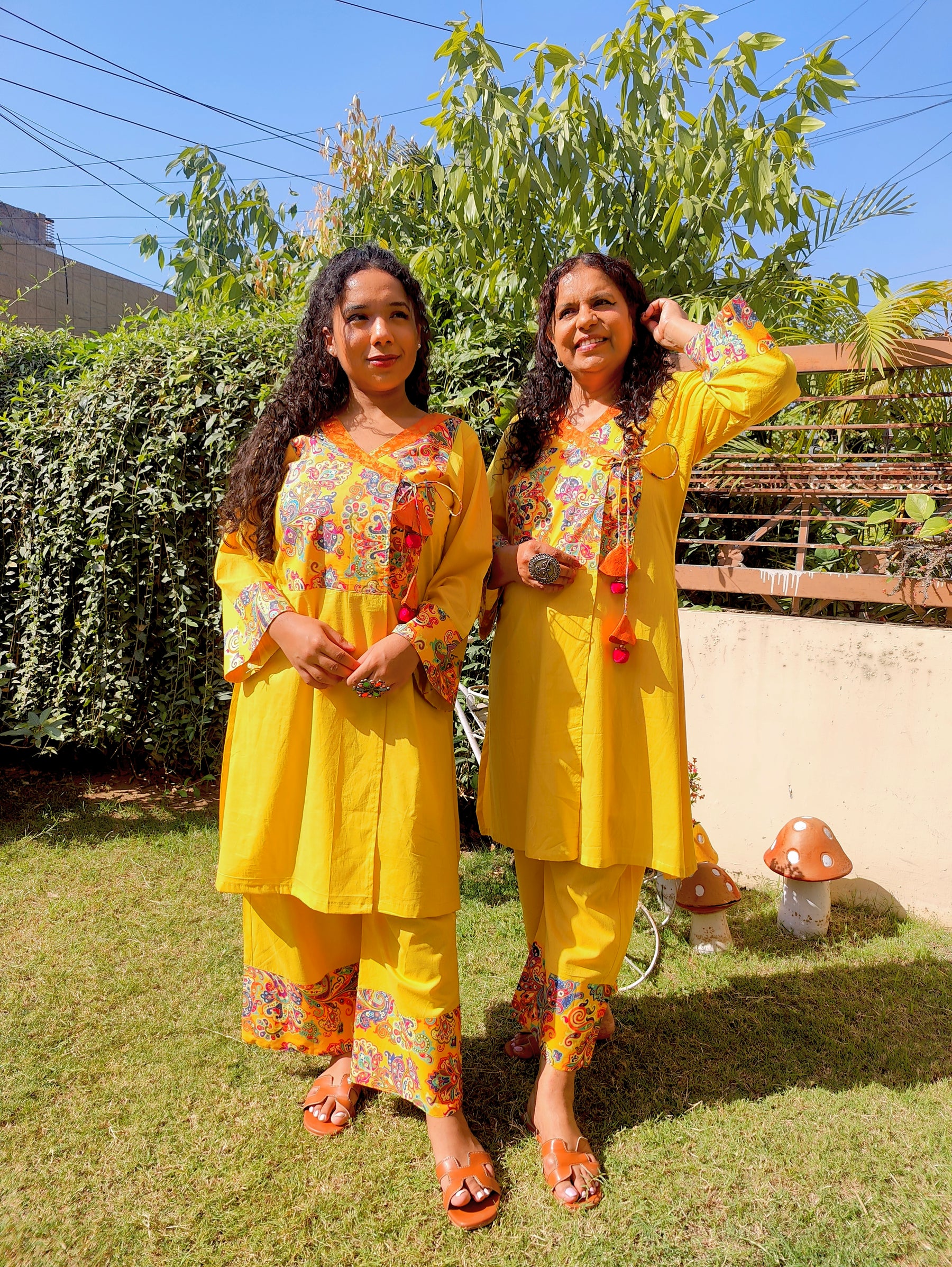 Yellow Kalamkari Cotton Stitched Co-Ord Set