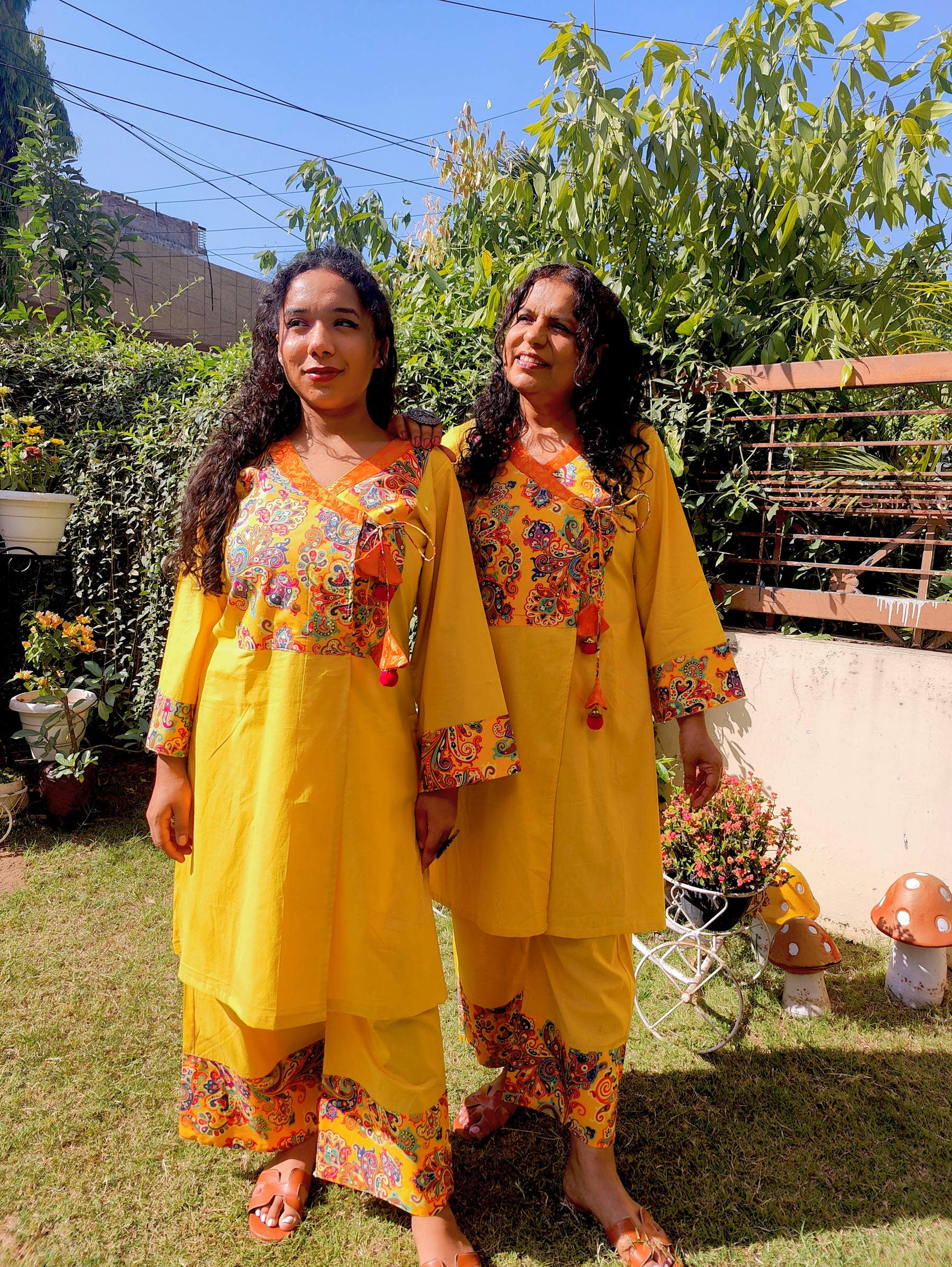 Yellow Kalamkari Cotton Stitched Co-Ord Set