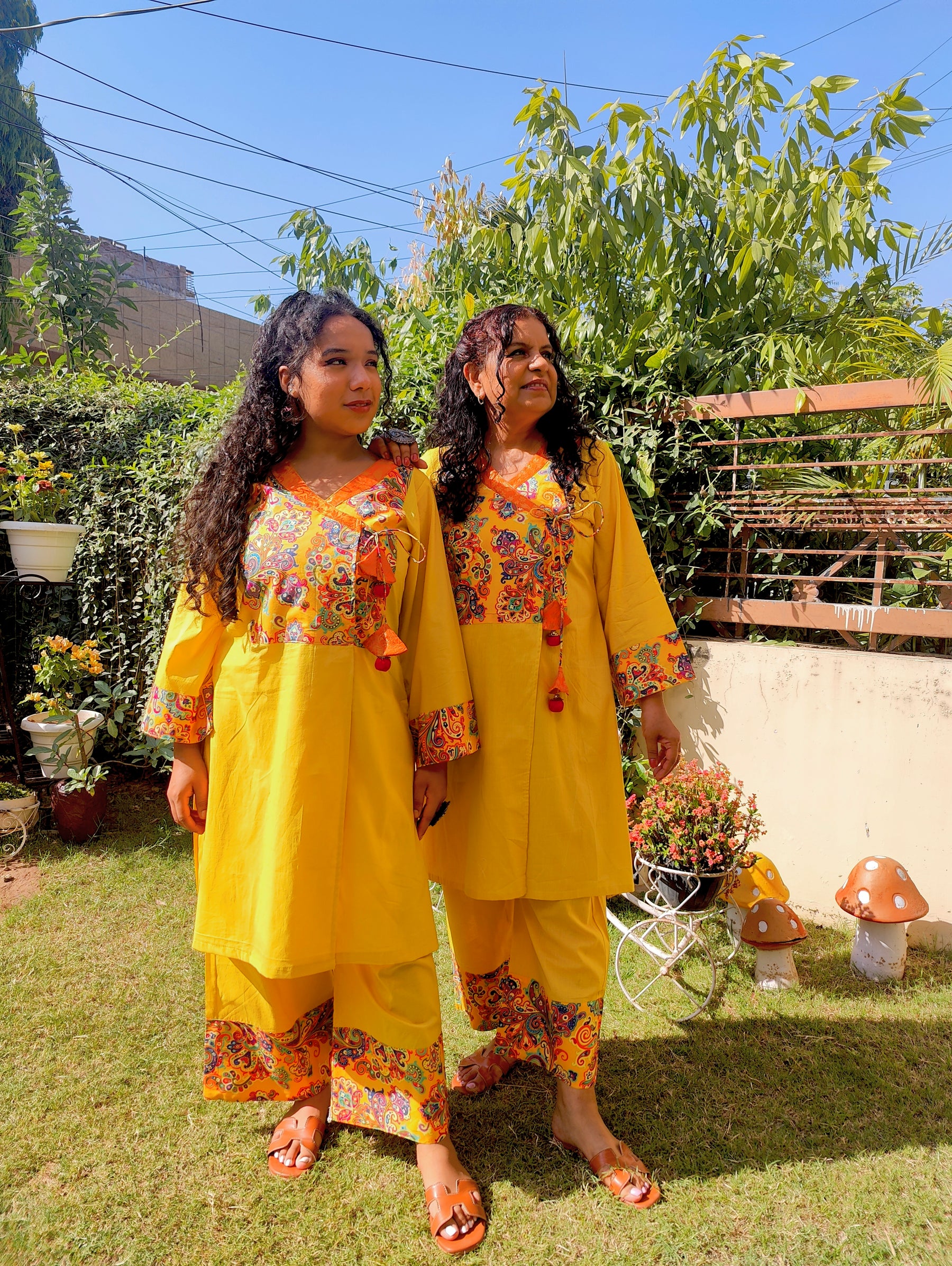 Yellow Kalamkari Cotton Stitched Co-Ord Set