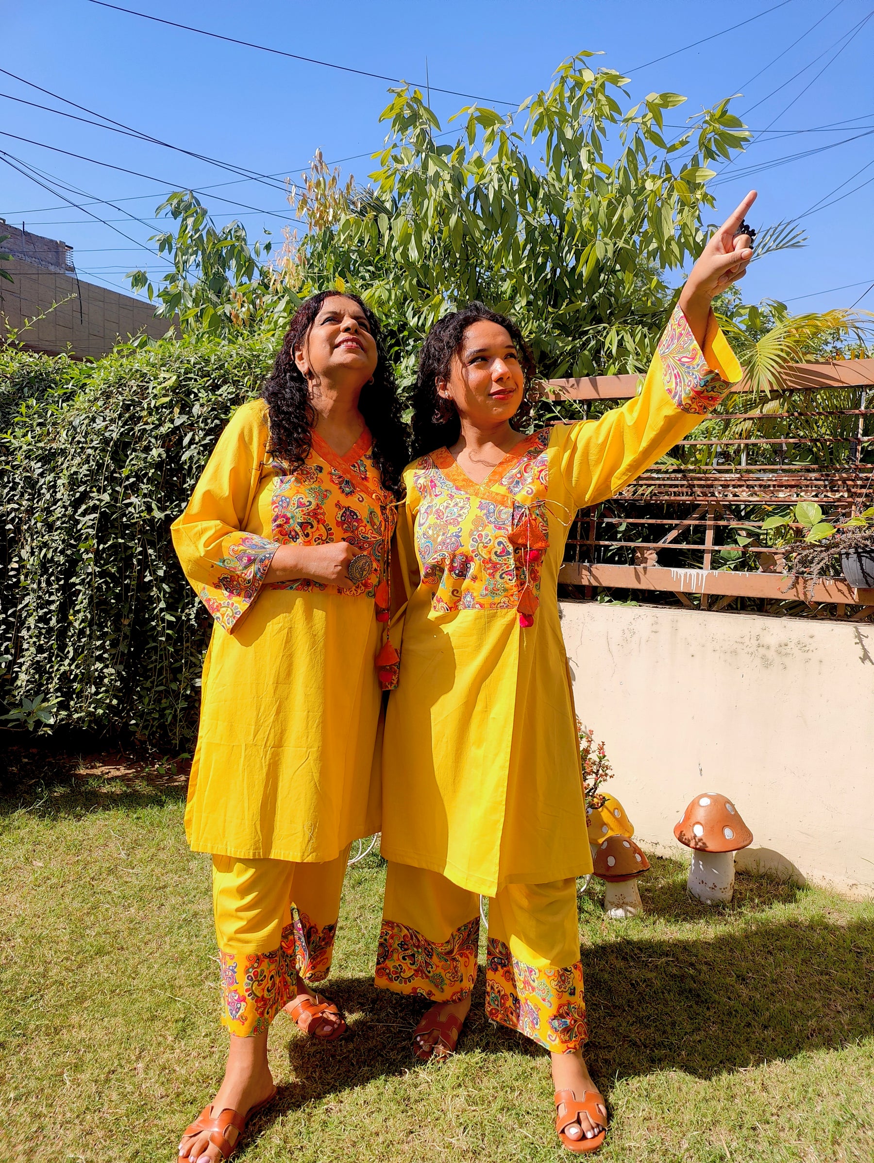 Yellow Kalamkari Cotton Stitched Co-Ord Set