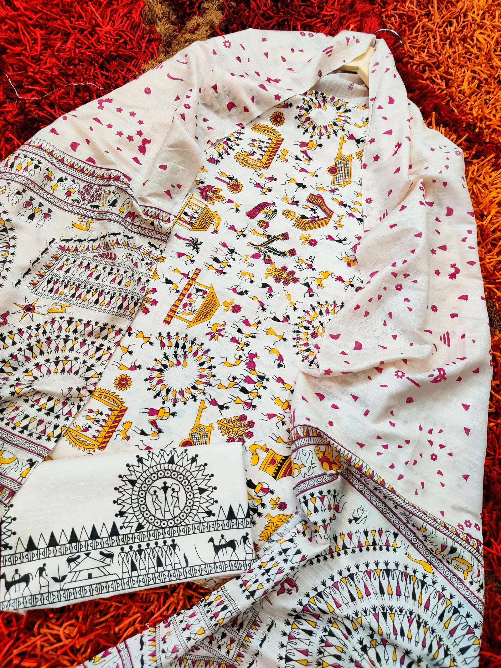 Suit unstitched dress material on sale