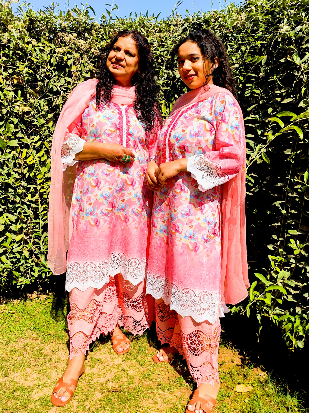 Multi Floral Pakistani Digital Printed Embroidered Cotton Stitched Suit Set