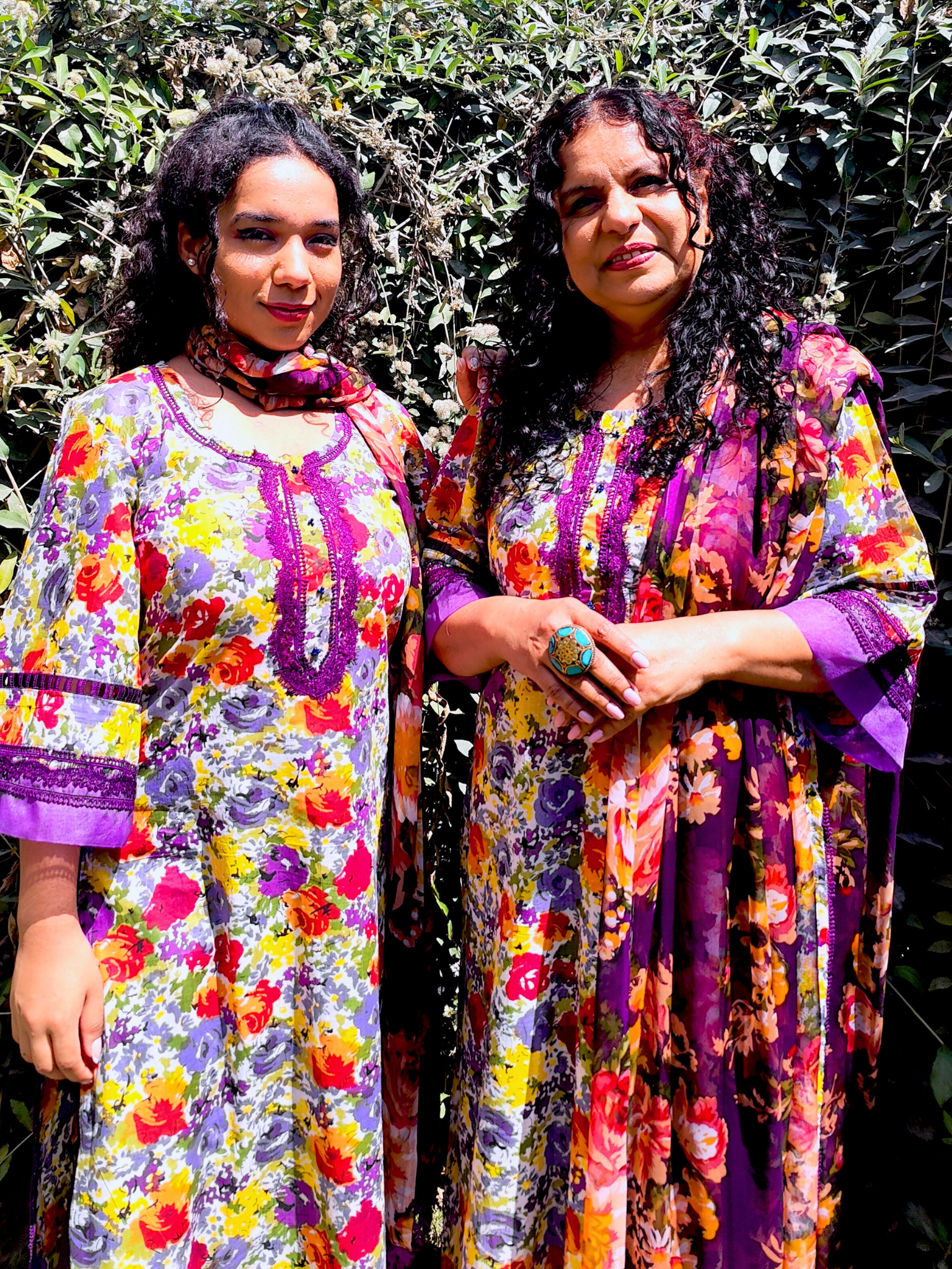 Purple Floral Handblock Cotton Stitched Suit Set