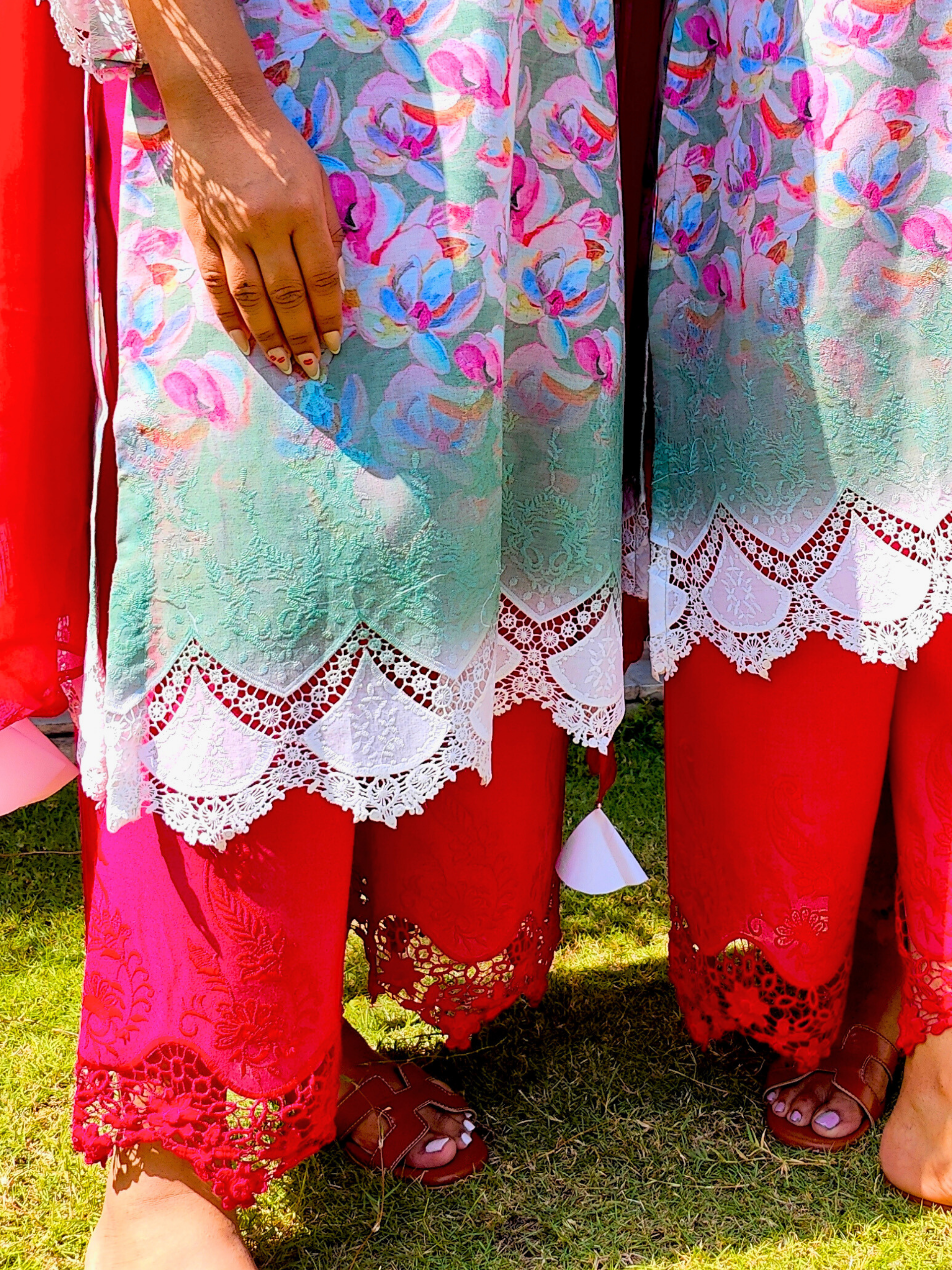 Green Pakistani Digital Printed Cotton Stitched Suit Set