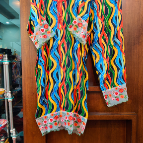 Multi Colour Cotton Stitched Co-Ord Set