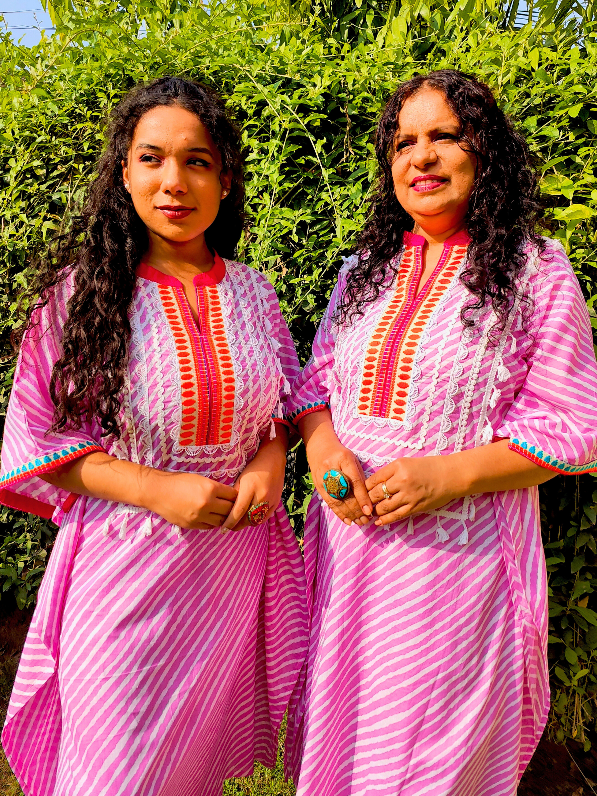 Pink Tie Dye Embroidered Cotton Stitched Co-Ord Set