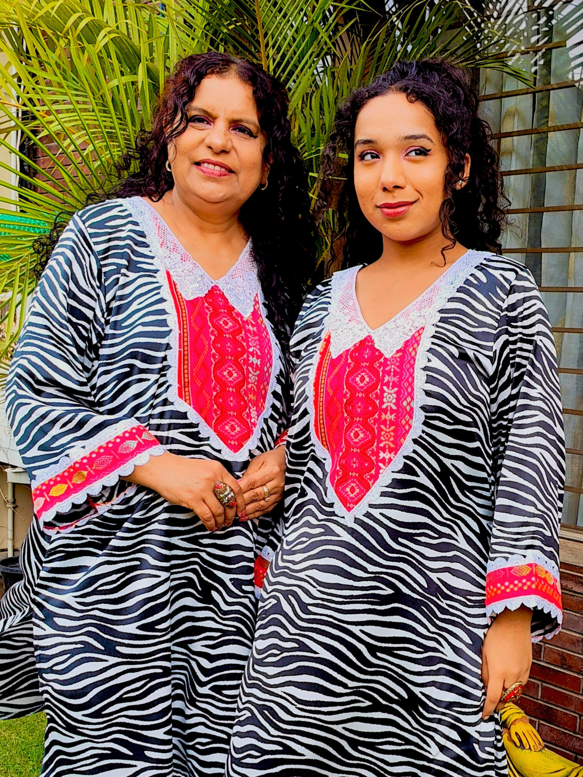 Black and White Embroidered Satin Silk Stitched Co-Ord Set