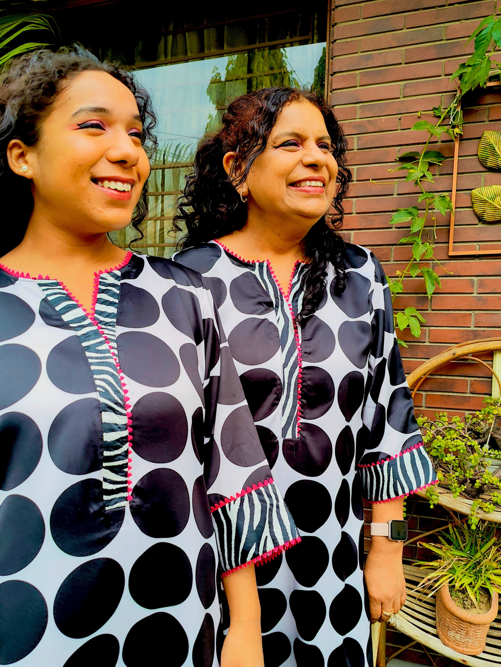 Black Polka Dot Satin Silk Stitched Co-Ord Set