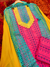 Yellow Schiffli Pure Cotton Kurta