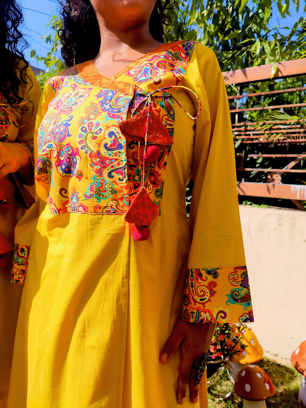 Yellow Kalamkari Cotton Stitched Co-Ord Set