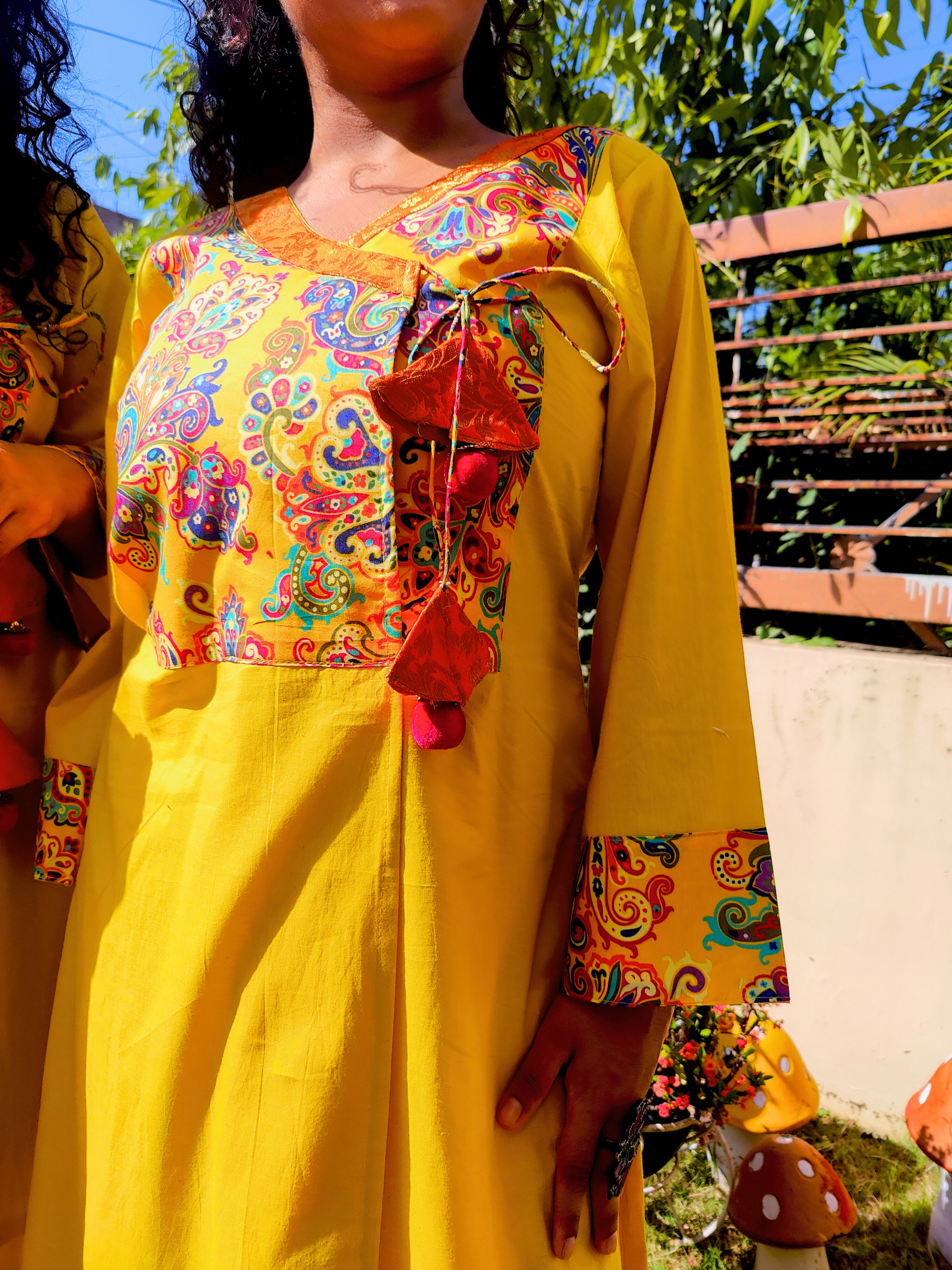 Yellow Kalamkari Cotton Stitched Co-Ord Set