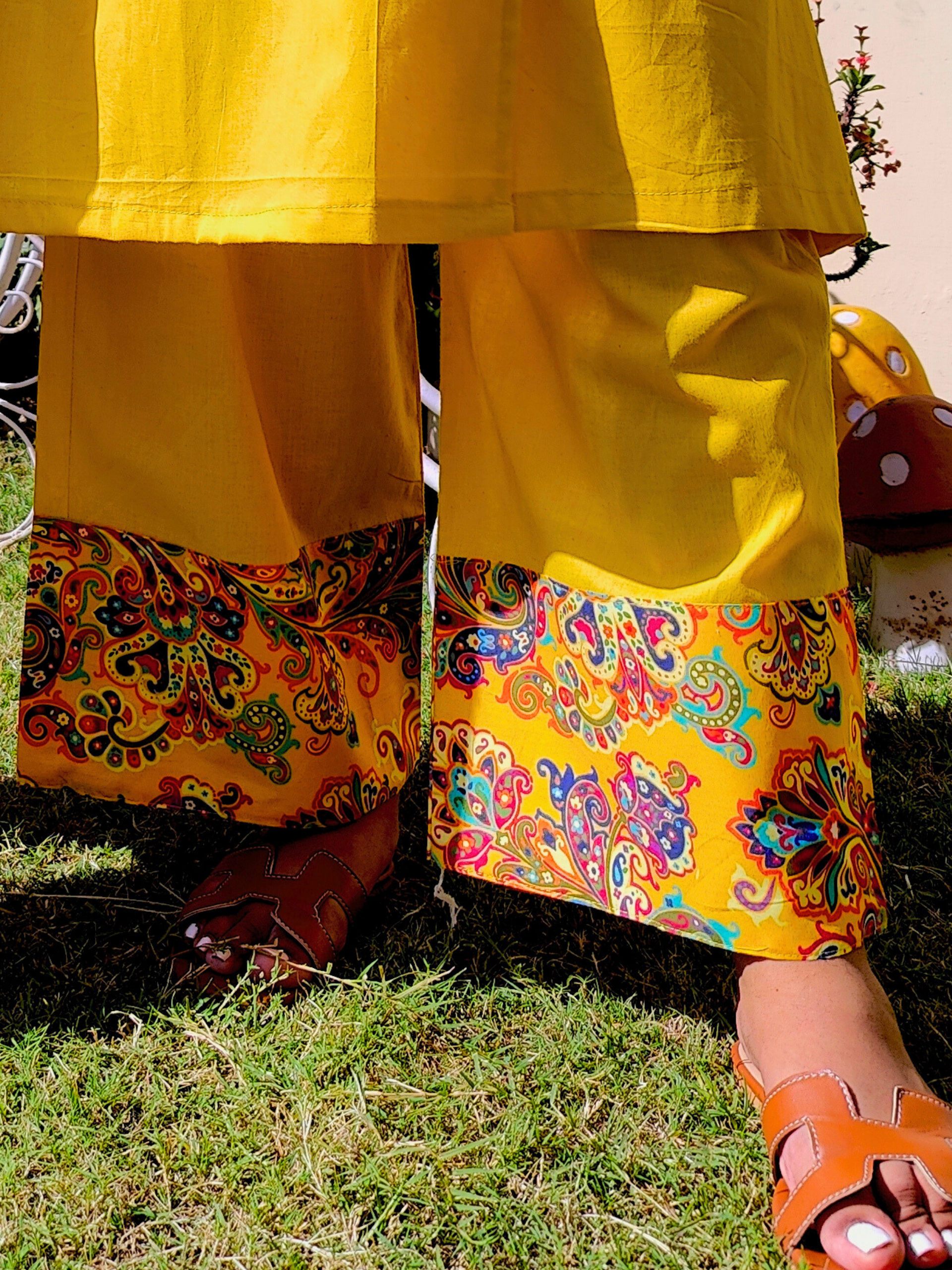Yellow Kalamkari Cotton Stitched Co-Ord Set