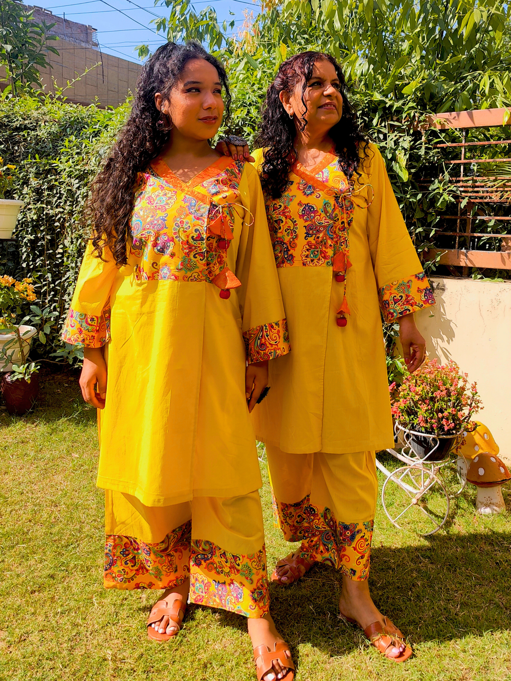 Yellow Kalamkari Cotton Stitched Co-Ord Set