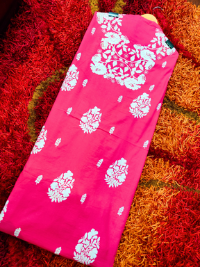 Yellow Schiffli Pure Cotton Kurta