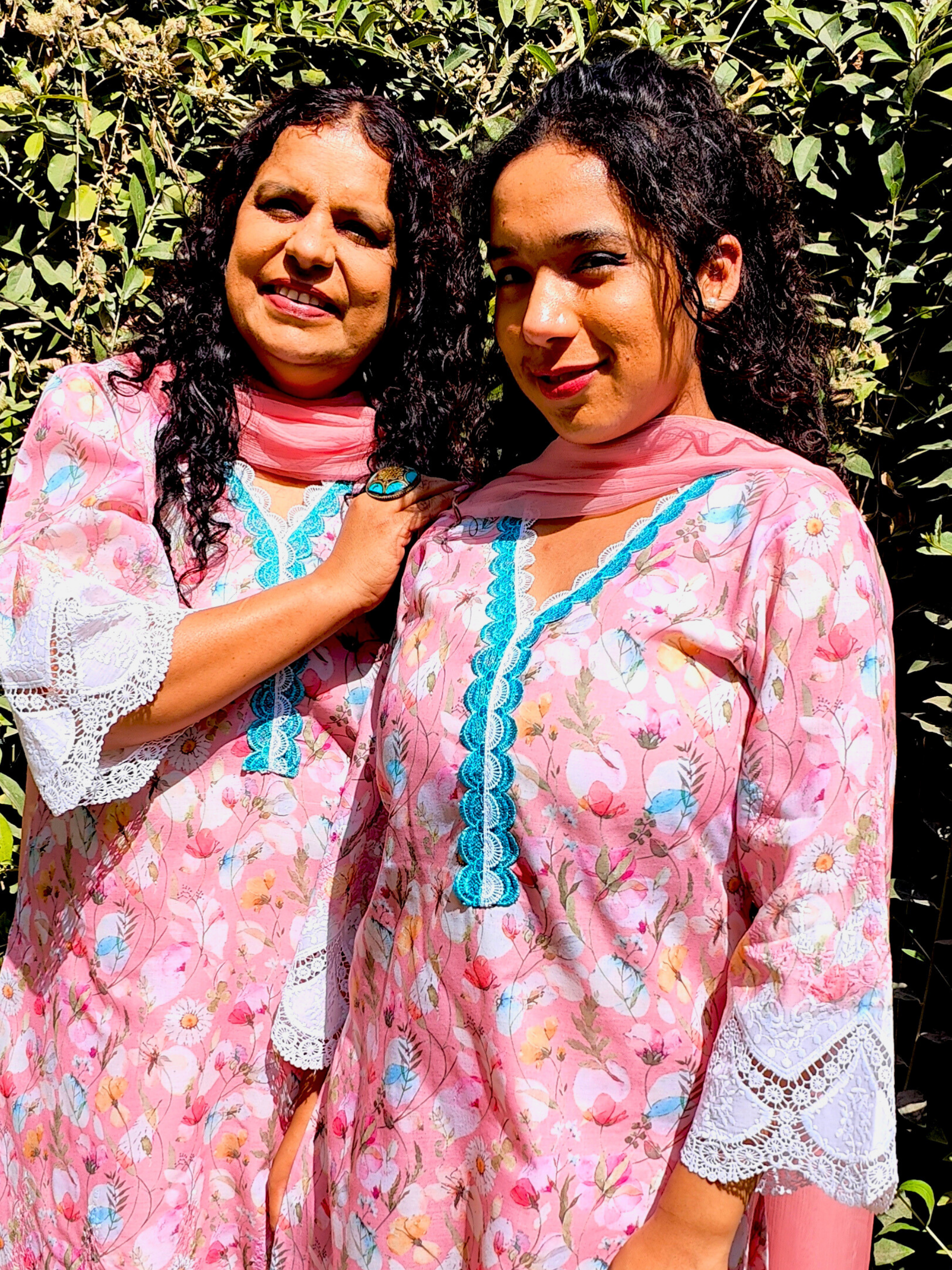 Pink Pakistani Digital Printed Embroidered Cotton Stitched Suit Set