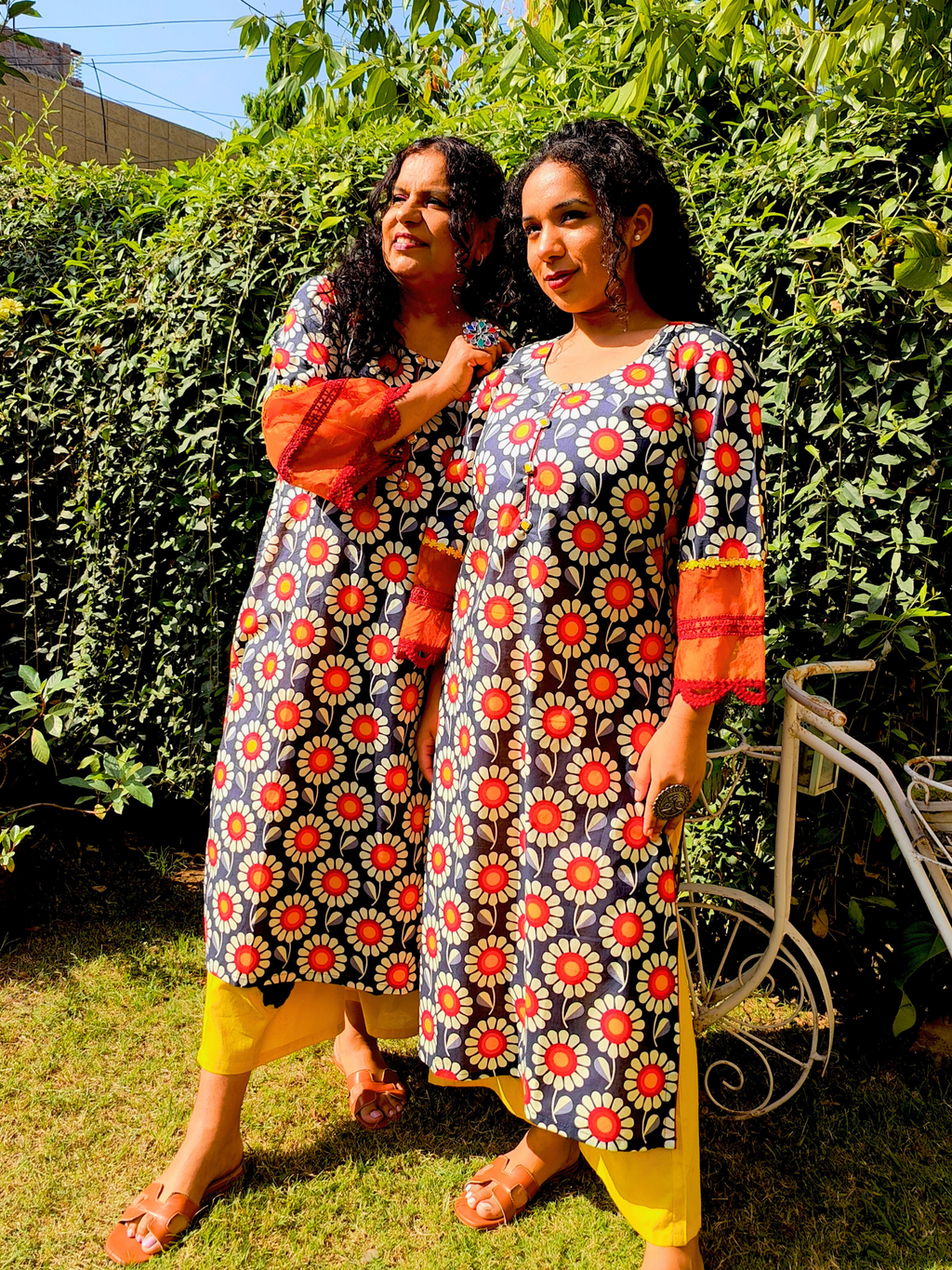 Blue Digital Printed Cotton stitched Co-Ord Set