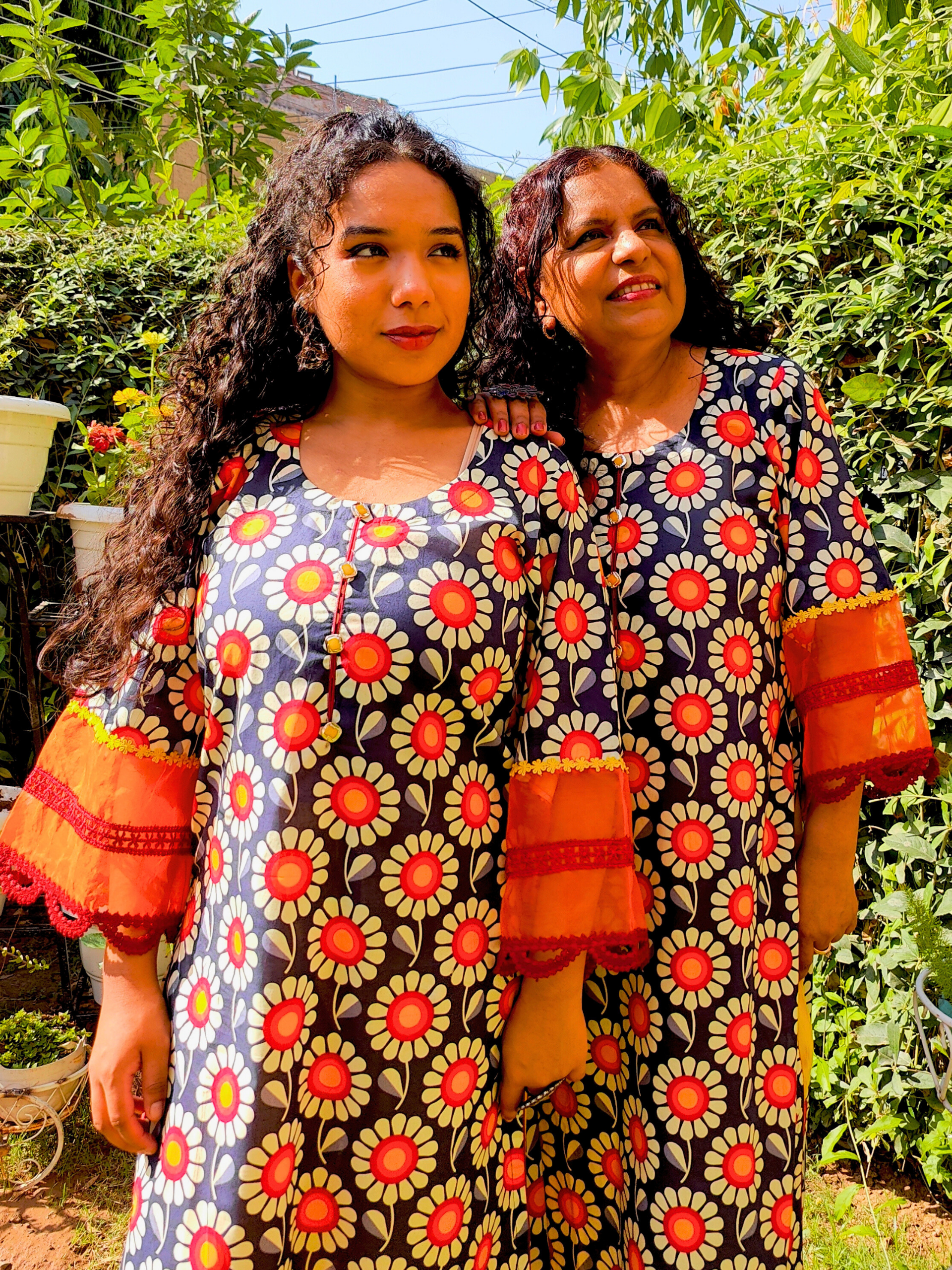 Blue Digital Printed Cotton stitched Co-Ord Set