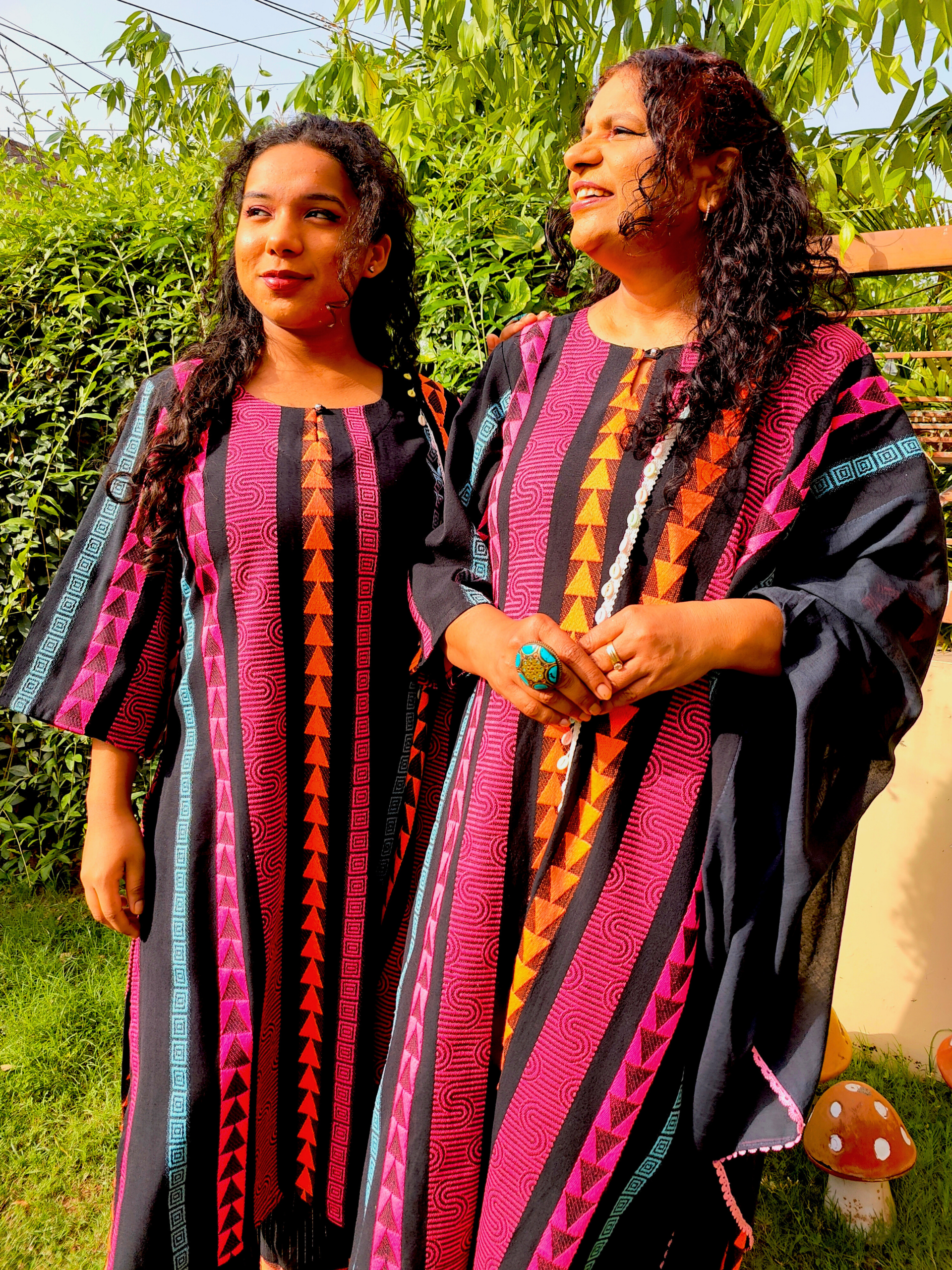 Black Afghani Embroidered Weave Stitched Suit Set