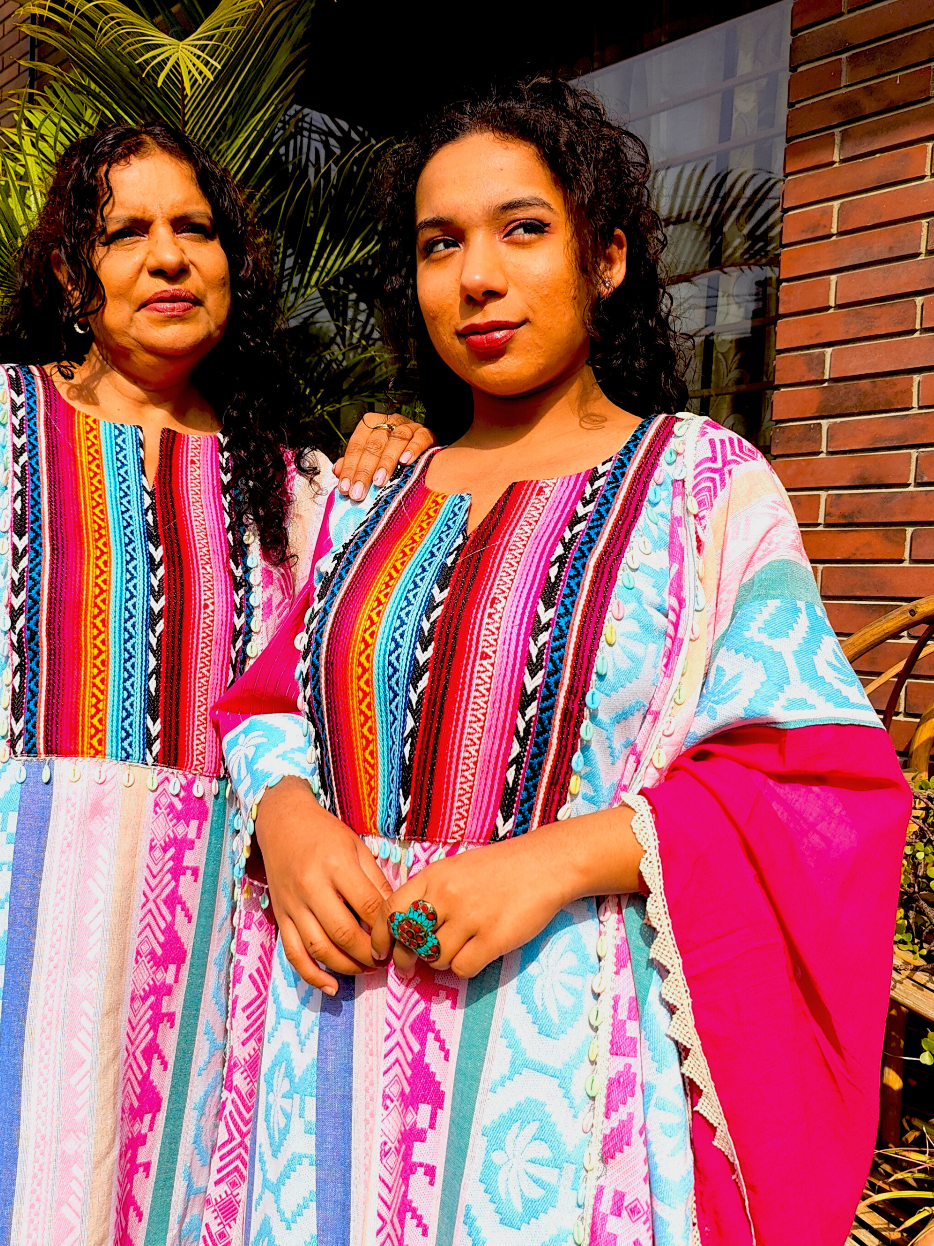 Multi-Coloured Afghani Multi Embroidered Stitched Suit Set