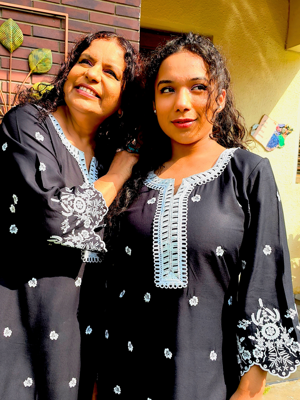 Black Embroidered Cotton Stitched Co-Ord Set