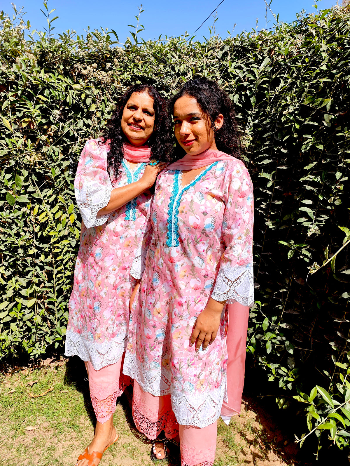 Pink Pakistani Digital Printed Embroidered Cotton Stitched Suit Set