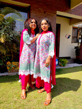 Green Pakistani Digital Printed Cotton Stitched Suit Set