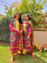 Multi Colour Digital Printed Cotton Stitched Suit Set