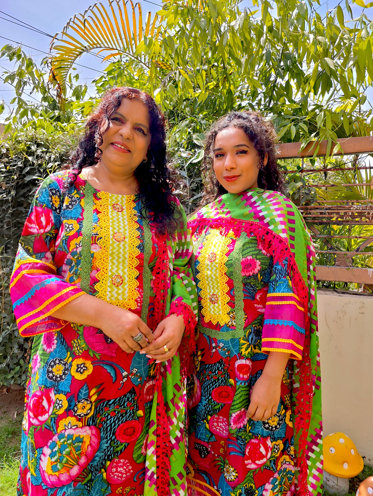 Multi Colour Digital Printed Cotton Stitched Suit Set