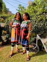 Multi-coloured Digital Printed Cotton Stitched Co-Ord Set