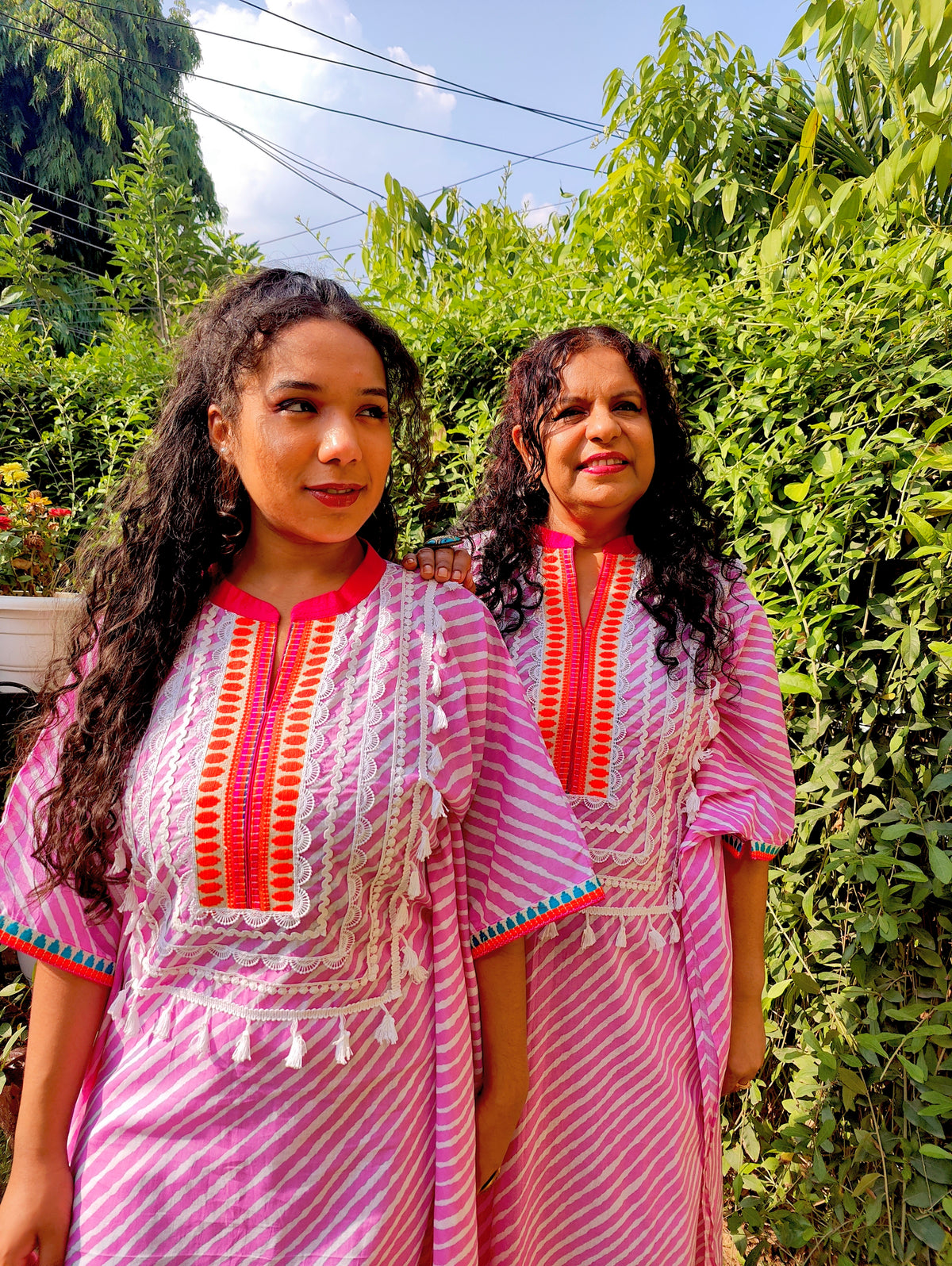 Pink Tie Dye Embroidered Cotton Stitched Co-Ord Set