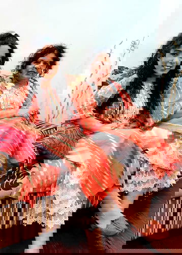 Statement Palazzo: White Cotton Palazzo with Four Intricate Laces - Mom & You Clothing