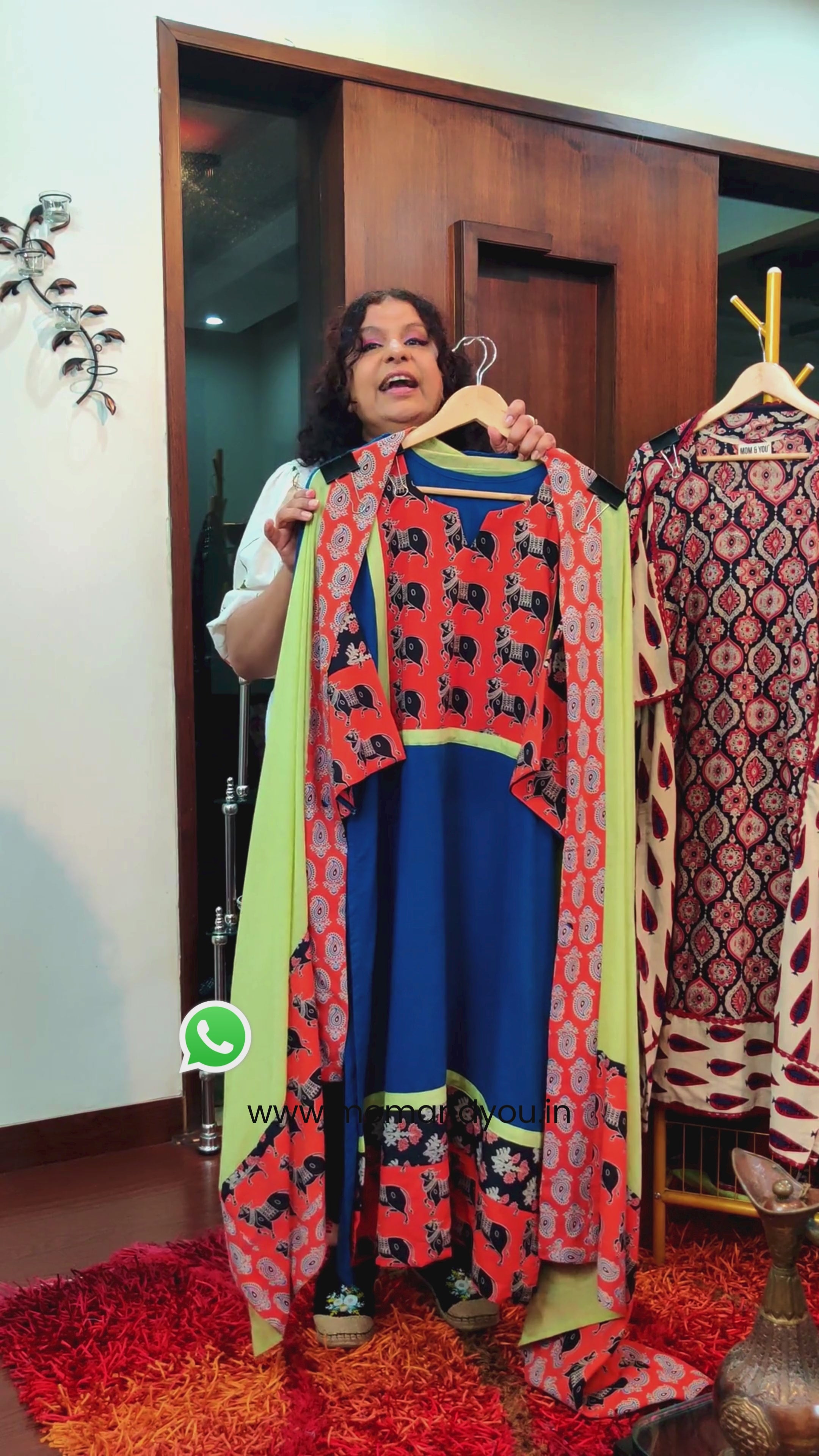 Blue Kalamkari Cotton Stitched Suit Set